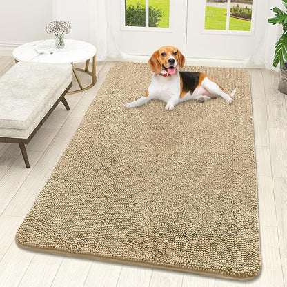 OLANLY Dog Door Mat for Muddy Paws 59x32, Super Absorbent Chenille Mud Mat | by OLANLY