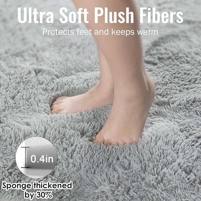 Ultra Soft Fluffy Area Rugs for Bedroom Boys, Soft Plush Furry Bedside Rug - Image 2