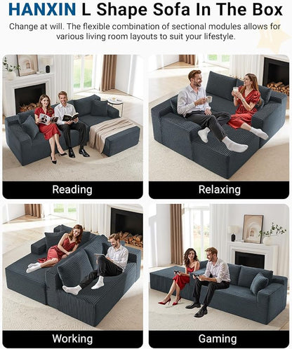 105 Inch Cloud Sectional Couch, Modern Modular Sectional Sofa - Image 3