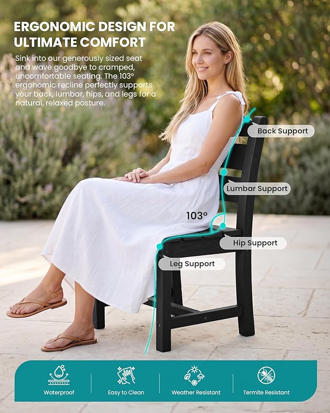 SERWALL HDPE Dining Set for 10 – 2 Tables, 8 Armless + 2 Armchairs. Includes 10 - Image 2