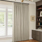 Burlywood Birch Pleated Blackout Linen 108 Inch Long Curtains 60 Inch Wide | by Twodrapes