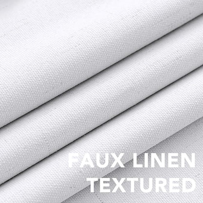 H.VERSAILTEX Linen Blackout Curtains 63 Inches Long 100% Blackout Thermal - Image 4
