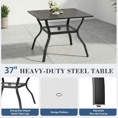 HOMREST 5 Piece Outdoor Patio Dining Set - Image 5
