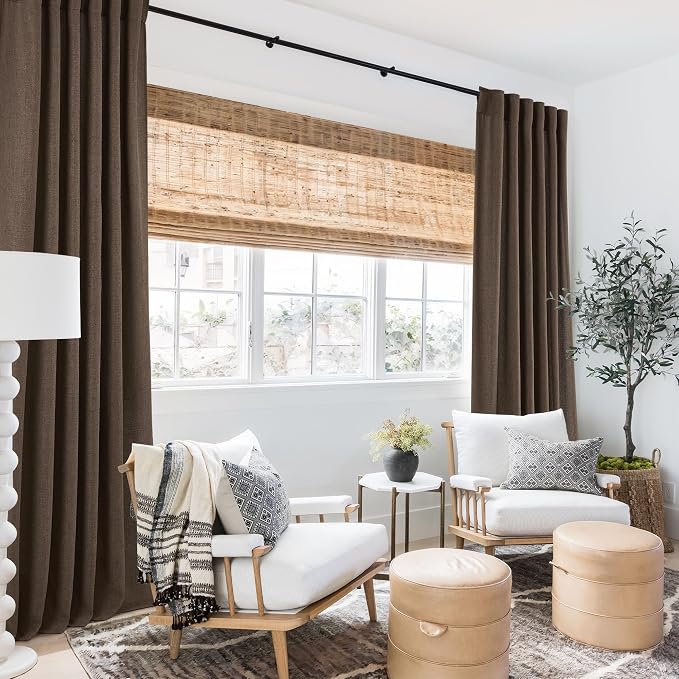 RYB HOME Linen Semi Sheer Curtains - Image 6