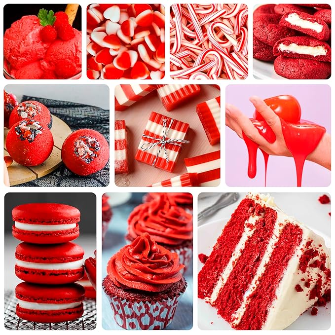 Food Coloring - Vibrant Liquid Icing Food Coloring Set for Baking, Cake Decorating, Easter Egg, Airbrush - Tasteless Food Color Dye for Fondant, Slime, DIY Crafts - 5.5 Fl.oz / 160ml Each (Red)