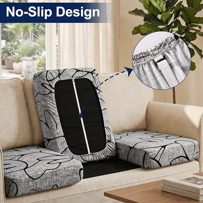 Smiry Waterproof Patio Cushion Covers, Stretch Outdoor Furniture Covers | Couch - Image 4