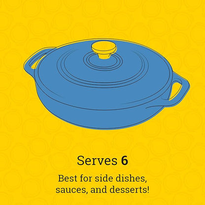 Lodge 3.6 Quart Enameled Cast Iron Oval Casserole With Lid – Dual Handles – Oven Safe up to 500° F or on Stovetop - Use to Marinate, Cook, Bake, Refrigerate and Serve – Caribbean Blue