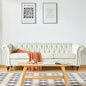 Chesterfield 3 Seater Sofa, Modern Leather Tufted Couch 3 Seater by RUSTYER