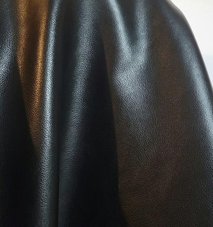 NAT Leathers | Black Soft Faux Vegan PU Leather by The Yard 25 Yard roll - Image 3