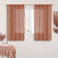 54 Inch Semi Sheer Window Linen Curtains, Light Filtering Panels | Faux Linen by LAMIT