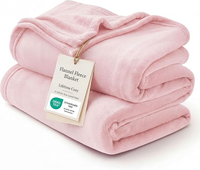 Bedsure GentleSoft Pink Fleece Throw Blanket by Unknown