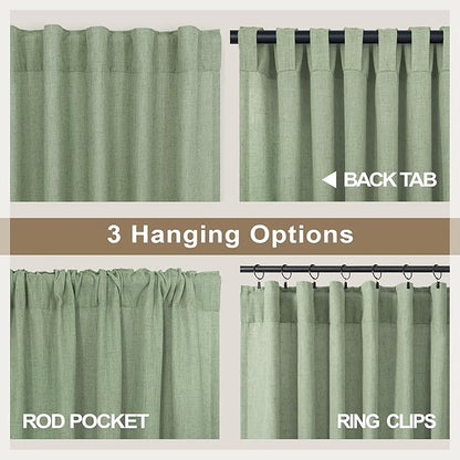 Sage Green Curtains 38 Inch Wide - Image 5