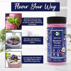 NPG Frezee-Dried Blueberry Powder 7 Oz, Seedless Fine Powder from Wild Wild Blueberries for Smoothies, Baking, Beverages, and Natural Food Coloring, No Sugar Added, Non-GMO