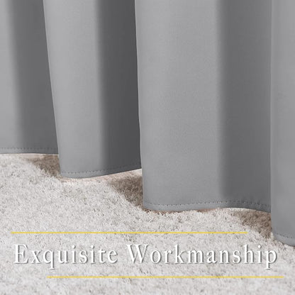 NICETOWN Blackout Silver Grey Living Room Curtains - Image 6