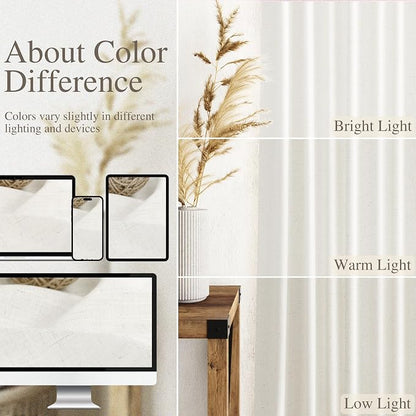 Neutral Linen Curtains 90 Inches Long - Image 3