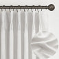 Beige White Pinch Pleated 92 Inch Curtains 2 Panel Set by PleatedDrapes