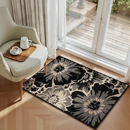 Findosom Washable Kitchen Rug Set of 3, Non Slip High-Low Textured Floral - Image 6