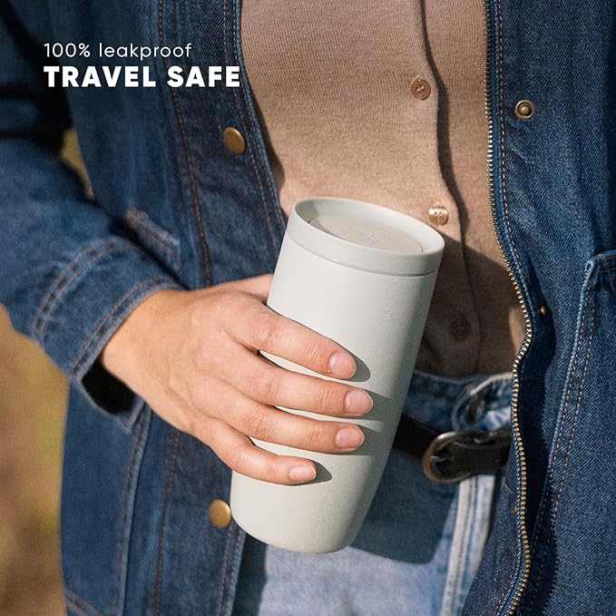 Simple Modern Travel Coffee Mug Tumbler with 360° Lid | Ceramic-Lined Insulated Stainless Steel Cold Brew Iced Coffee Cup Thermos | Gifts for Women Men Her Him | Voyager Signature | 16oz | Forest