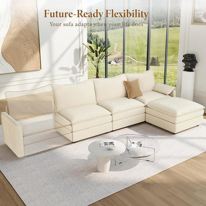Vesgantti 108" Modular Sectional Sofa, Comfy Cloud Couch - Image 14