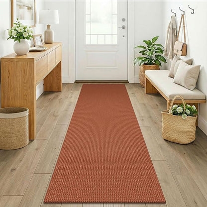 KOZYFLY Orange 2x7 Washable Kitchen Runner Rug, Non Slip Runners by KOZYFLY