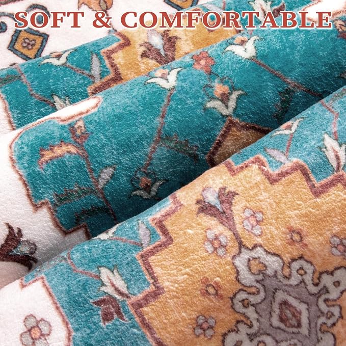 SERISSA 2x3 Washable Non Slip Boho Small Area Rug - Image 4