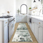 2'6''x8' Runner Rugs Washable Rug:Modern Abstract Hallway Teal Green Carpet | by GENTDRIZZ