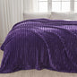 NEWCOSPLAY Fleece Ribbed Cozy Queen Blanket by NEWCOSPLAY