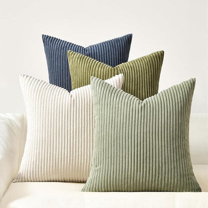 Topfinel 20x20 Set of 4 Livingroom Cushion Covers Soft Boho Decorative Velvet by Topfinel
