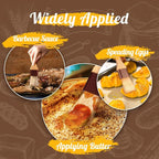 Pastry Brushes for Baking & Grilling, Boar Bristles & Beech Wood Handles, 4PCS (2*1 Inch & 2*1.5 Inch)