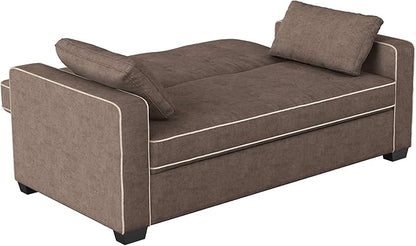 Serta Ainsley Loveseat with Pull Out Sleeper Microfiber Java Full - Image 11
