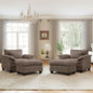 Oversized Accent Chair with Ottoman Set of 2, Upholstered Armchair with Extra by choairy