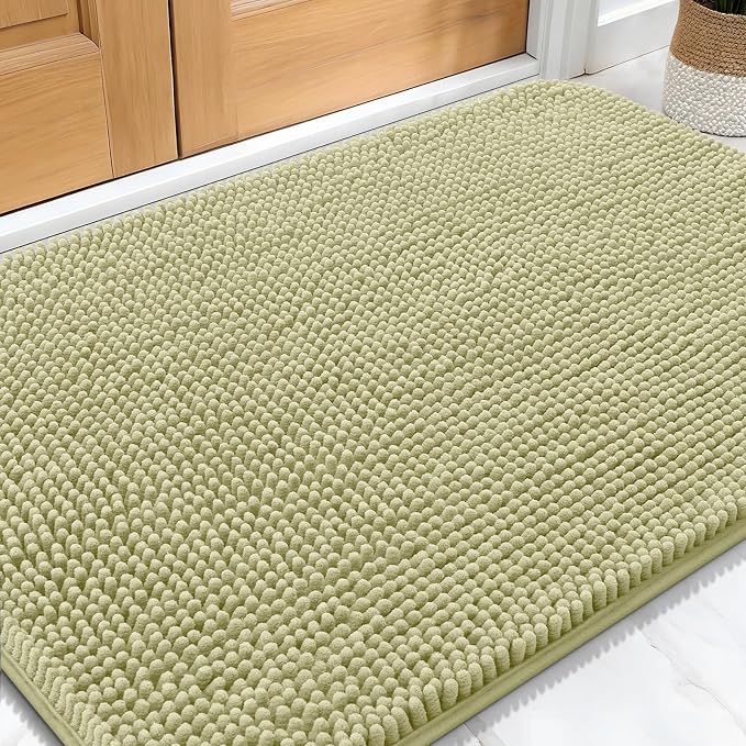 OLANLY Dog Door Mat for Muddy Paws 32x20, Super Absorbent Chenille Mud Mat | by OLANLY
