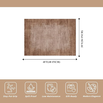 3x4 Washable Entryway Area Rug – Non-Slip Modern Abstract Small Area Rug - Image 2
