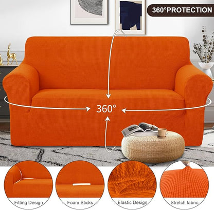 U-NICE HOME Loveseat Cover Stretch Couch Cover Sofa Slipcover, 1-Piece Sofa - Image 3