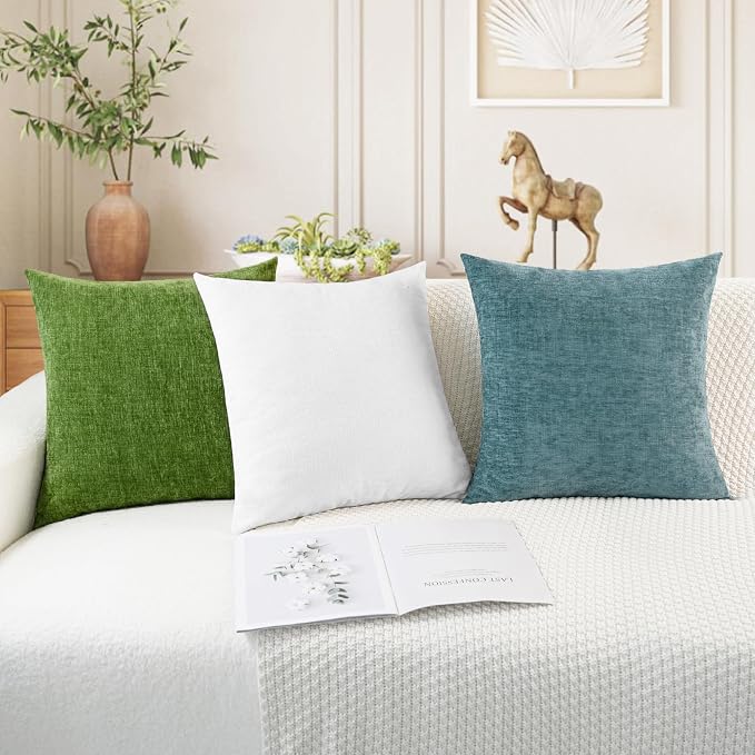 CaliTime Decorative Couch Throw Pillow Covers 20 X 20 Inches True White | Pack - Image 5