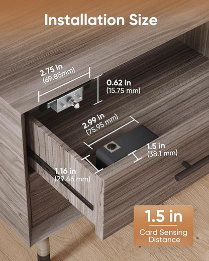 Smart Cabinet Lock Hidden Invisible RFID Kid Keyless Drawer Locks - Image 7