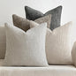 MIULEE Soft Decorative Chenille Pillow Covers Neutral 18x18 Pack of 4 | Mid by MIULEE