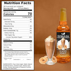 Syruvia Glazed Donut Coffee Syrup - 25.4 fl oz - Kosher Coffee Syrups, Gluten Free, No Coloring, Perfect for Drinks, Soda, Shakes, Desserts, and More.