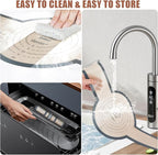 Sourdough Silicone Bread Sling, Non-Stick & Easy Clean Dutch Oven Baking Mat with Longer Handles, Silicone Baking Sling to Transfer SourDough Easily, Reusable Bread Mat Set with Storage Bracelet
