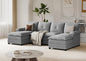 110" U-Shaped Sectional Sofa by Meilocar