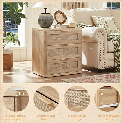 LEYAOYAO Rattan Night Stand Set of 2 - Image 6