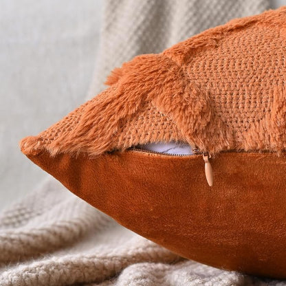 Set of 2 Soft Moroccan Throw Pillow Covers 20x20 Inch Plush Boho Decorative - Image 4