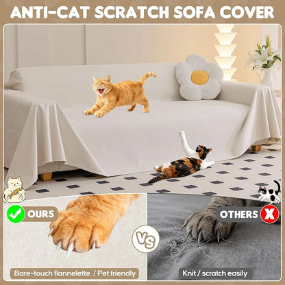 Loiion Velvet Sofa Cover, Ultra Soft Waterproof Non-Slip Couch Cover - Image 2