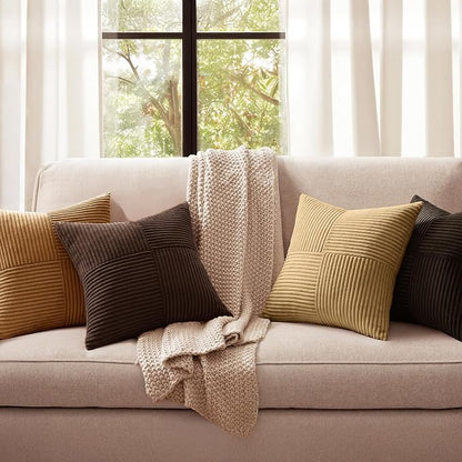 MIULEE Boho Decorative Throw Pillow Covers 18x18 Set of 4 Farmhouse Neutral - Image 2