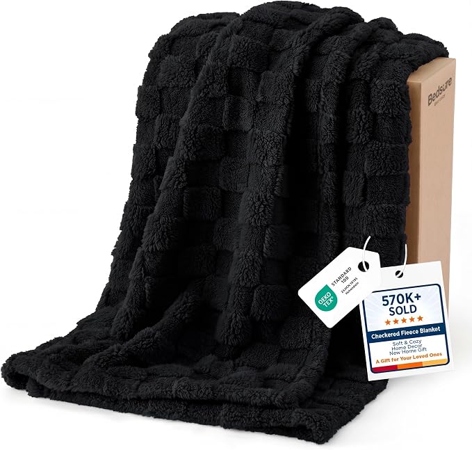 Bedsure GentleSoft Black Throw Blanket by Unknown