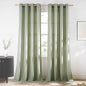 NICETOWN Thick Linen Greyish Green Curtains 84 inches Long by NICETOWN