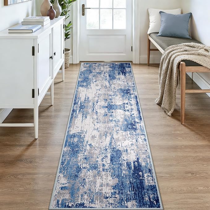 RELEANY Washable Runner 3'x12' Abstract Area Rug - Image 8