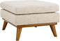 Modway Engage Mid-Century Modern Upholstered Fabric Ottoman in Beige by Modway