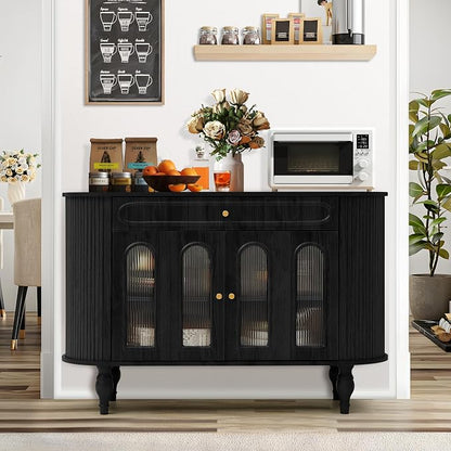 XUZENEST 47'' Fluted Sideboard Buffer Cabinet - Image 3