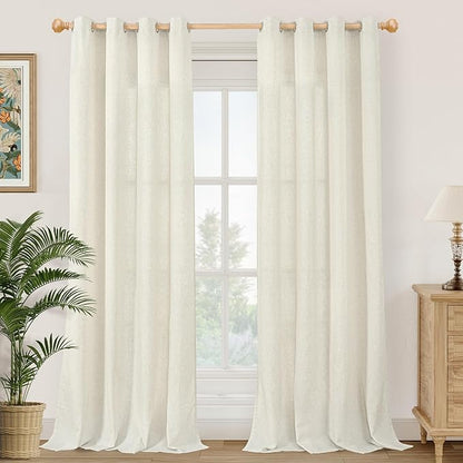 YoungsTex Linen Curtains 84 Inch Length by YoungsTex
